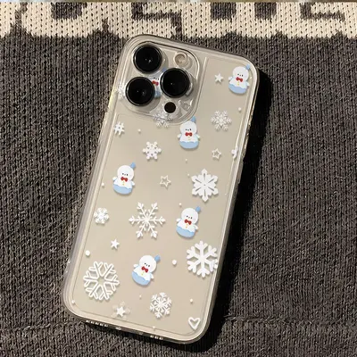 透明太空壳黎深雪人适用于苹果17 16 15 13promax手机壳12 11软xs