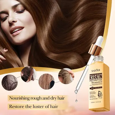 SADOER Keratin Peptide Smoothing and Shine Hair Conditioner with Hair Oil - 5