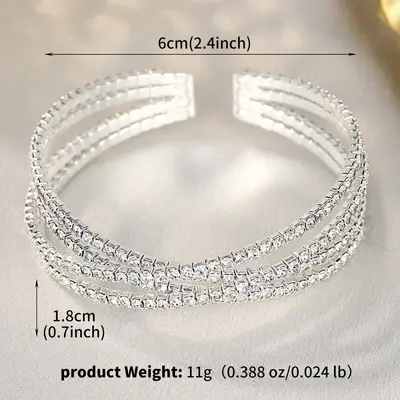 Avrupa ve Amerikan yeni stil taklidi pençe zincir açık bilezik üst düzey niş moda kadın takı çapraz tasarım gelin bilezik - 8