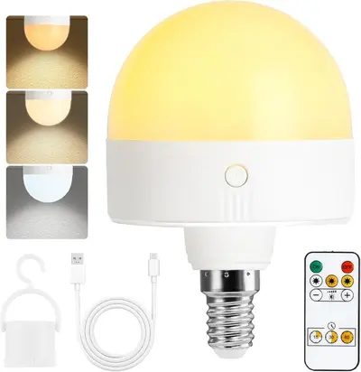 Rechargeable RGB Bulb with Remote Control, Wireless - 7