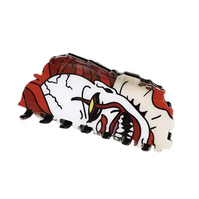 Halloween-Haarklammern, lustige Gesichter und Clown-Motive, Imitat-Acetat