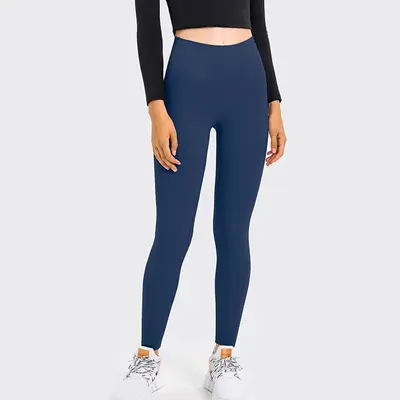 2023 Style High Elasticity Fashionable Slim Fit Yoga Pants for Women, No Awkward Line, Quick-Dry Elastic Solid Color Fitness Cropped Pants
