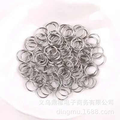 DIY Jewelry Accessories Handmade Materials Stainless Steel Open Rings Bead Bracelet Connectors Single Ring Titanium Steel Open Rings