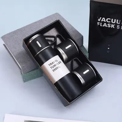 304er Edelstahl-Thermobecher, Geschenkset mit drei Deckeln - 12