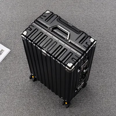 Combination Lock Student Trolley Suitcase, Durable Boarding Luggage - 12