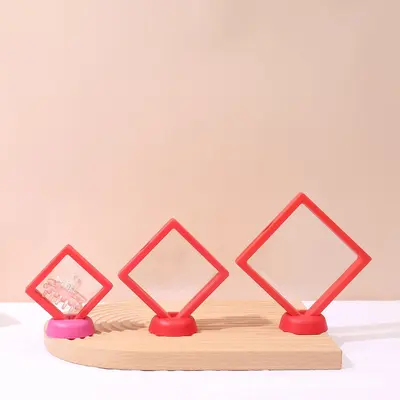Promotional Transparent PE Premium Thin Film Display Box Jewelry Ring Suspension Packaging Anti-oxidation In Stock