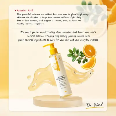 Vitamin C Brightening Face Cleanser, Lightweight Texture - 4