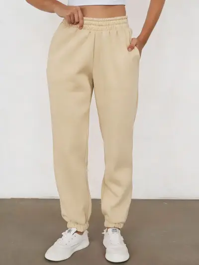 Damen Jogginghose gefüttert, warm, mit Bündchen - 10