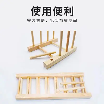 Manufacturer Ready Wholesale Wooden Tableware Set Drying Rack Wooden Plate Rack Plate Holder Kitchen Storage Drying Rack