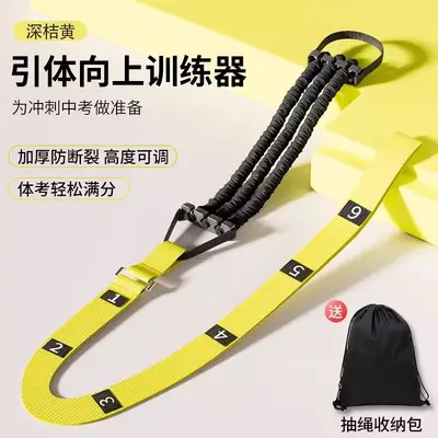 Resistance Pull-Up Assist Band with Support Strap for Home Back Training - 9