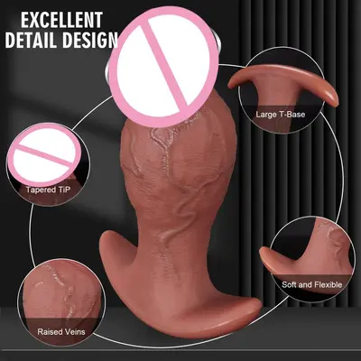 Mushroom-Head Oversized Silicone Realistic Dildo Adult Sex Toy