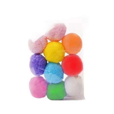 Cat Toy with Interactive Teaser Wand, Silent Plush Ball, Rainbow Ball - 5