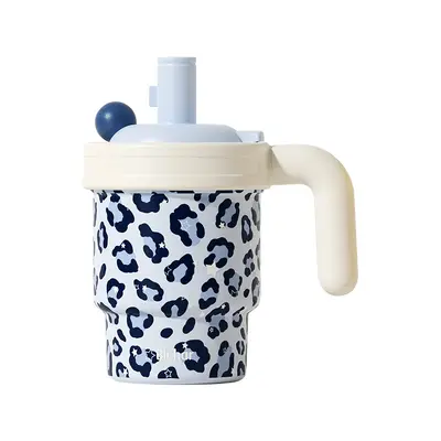 Bichar Portable Office Thermos Cup with Handle and Straw - 10