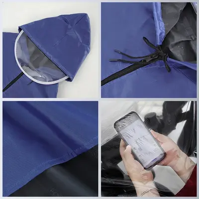 Thickened Electric Motorcycle Raincoat, Extended Length, Waterproof