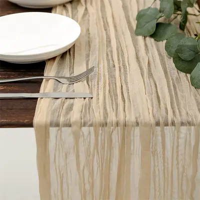 Balinese Gauze Crinkle Bohemian Table Runner