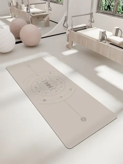 PU Rubber Yoga Mat, Non-Slip, Alignment Lines - 4