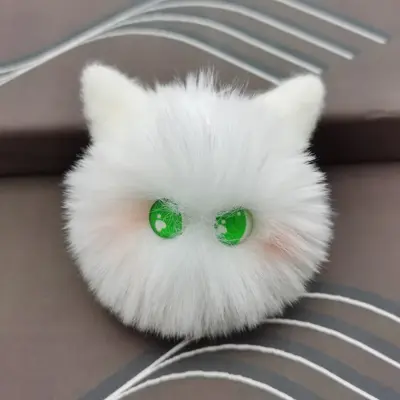Hot selling in stock cat plush toy keychain long-haired multicolor optional bag keychain clothing accessory.