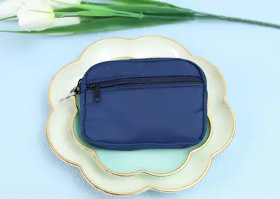 Waterproof Nylon Mini Coin Purse, Hanging Two-Layer Card Holder - 10