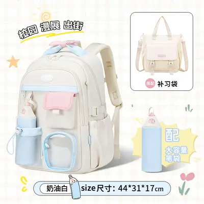 Children's Backpack for Grades 3-6, Girls, Macaron Colour - 11