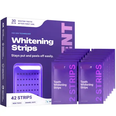 跨境dr dent purple teeth whitening牙贴呵护牙釉质层牙贴可定制