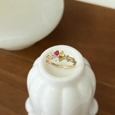 Kadınlar için Vintage Stil S925 Gümüş Zirkon Fırçalanmış Yüzük, Retro Niş Üst Düzey Hafif Lüks Çok Yönlü Açık Yüzük Yeni. - 11