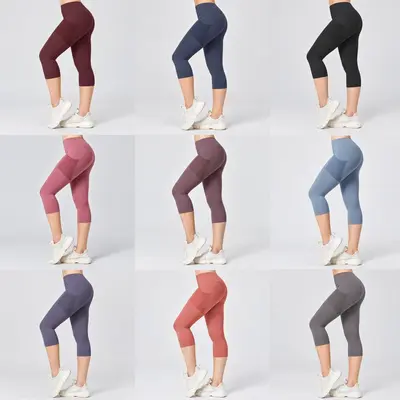 High-Stretch-Yogahose mit Seitentaschen, hohe Taille, Po-Lifting-Effekt - 4