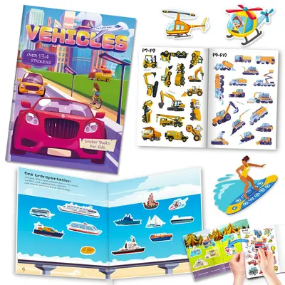 5-Book Sticker Book Set for Early Learning - 11