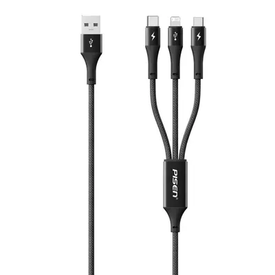 100W 3'ü 1 Arada Hızlı Şarj Veri Kablosu, iPhone 17 Pro ile Uyumlu - 13