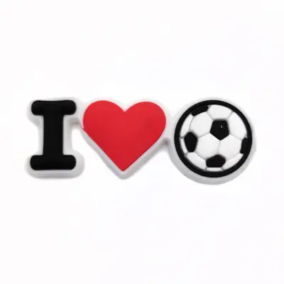 Football Themed Soft Rubber Clog Charms, World Cup Decorative - 11