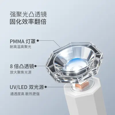 AMDMG速干便携小型迷你手持一字灯光疗机照甲油胶烤灯美甲店专用