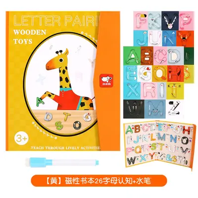 Magnetic Letter Recognition Book with Book Clip, Children's Educational Toy - 11