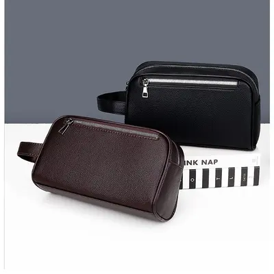 Men's Business Clutch Bag, Large Capacity, Phone and Wallet Compartment - 3