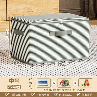 Clothing storage box foldable large capacity with lid - 6
