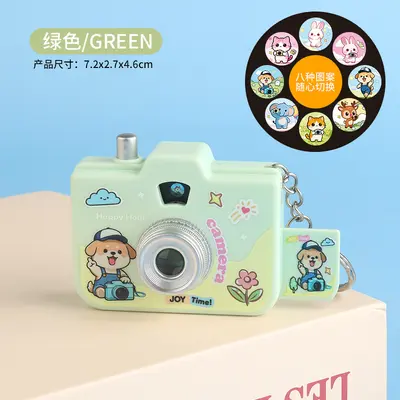 Cartoon Mini Camera Keychain with Projection, Kids' Toy - 9