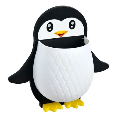 Niedlicher Pinguin Regal Kosmetik Aufbewahrungsbox Badezimmer Wandmontage Zahnbürsten Zahnpflege Box Nachttisch Organizer Aufbewahrungsregal - 7