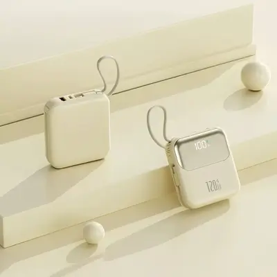 3C Certified Power Bank Super Fast Charging with Built-in Cable 20000mAh Large Capacity Mobile Power Bank Gift Logo Printing - 10