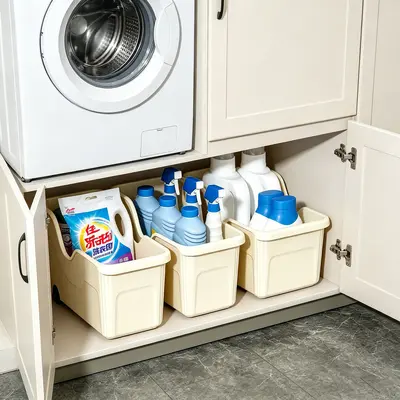Kitchen storage box, pot lid organizer, plastic