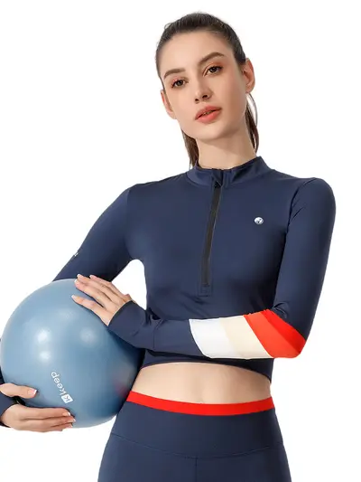 Women's Tight-Fit Long-Sleeve Fitness Set, Quick-Dry Yoga Wear