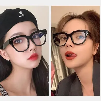 Retro Anti-Blue Light Glasses, Unisex Fashion Frame, Ready Myopia Lenses