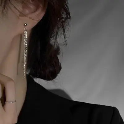 Tassel earrings elegant style lightweight luxury - 9