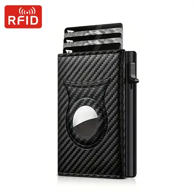 Herrengeldbörse, RFID, Apple-AirTag-kompatibel, Kohlenstofffaser