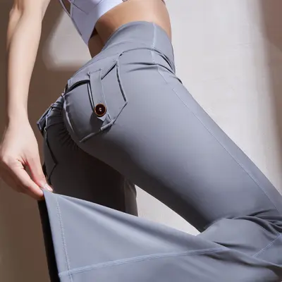 High-Waist Yoga Flare Pants for Women, Butt-Lifting, Breathable, Quick-Dry