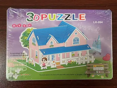 3D Puzzle House Model, Children's Educational Interlocking Building Blocks - 12