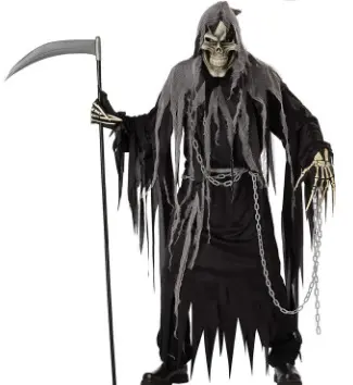 Halloween Adult Grim Reaper Costume with Scythe