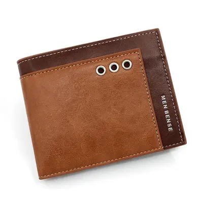 Menbense Men's Short Wallet, Multi-Card Slots, Large Capacity, PU Leather - 8