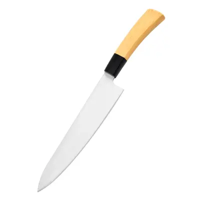 Japanese-style kitchen knife set, stainless steel, wood-pattern handle - 9