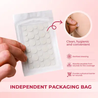 Sumifun grenzüberschreitende transparente Pickelpflaster zum Absaugen von Eiter, neues Produkt, Teebaumöl-Hydrokolloid-Pickelpflaster, Flüssigkeitsabsorbierende Pickel-Reinigungspflaster