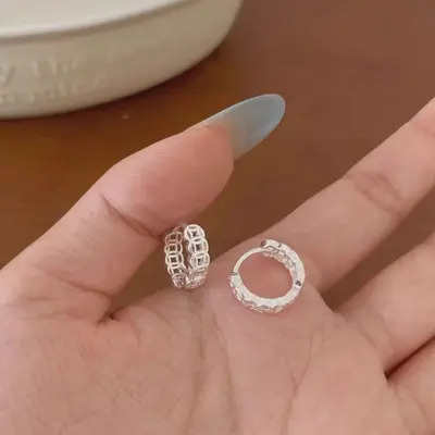 S999 Sterling Silver Lucky Coin Earrings Women