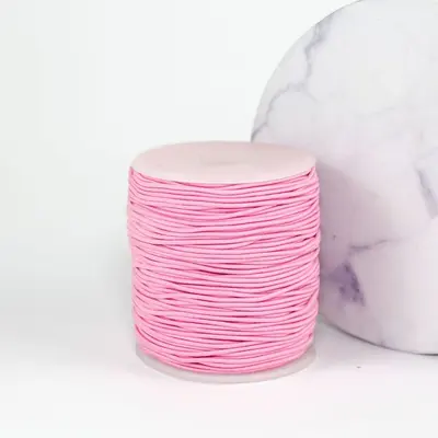 Renkli Yuvarlak Elastik Lastik İp 1,0 mm, DIY Saç Aksesuarı Malzemesi - 7
