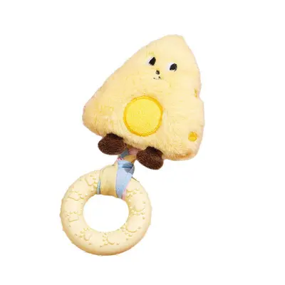 Dog Chew Ring Toy, Durable Plush Tug Toy, Small Breed - 5